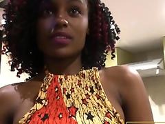 Beautiful Ebony Babe Gets Big Cock In Ass on Casting Couch
