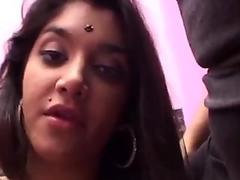 Indian belly Dancer torn up by two Big Cocks
