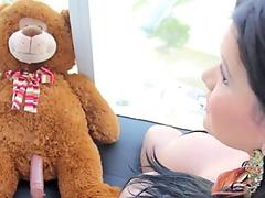 fat boobed Angelina Castro Has sex with Teddy Bear?!