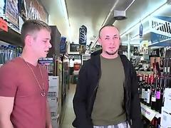 Marxel fucks Steve in a convenience store in a gay sex clip